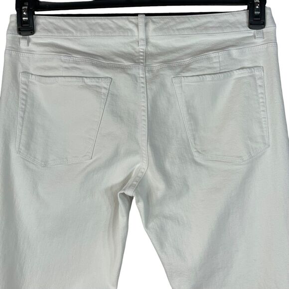 Ellie Tahari SZ 12 Classic Fit Jeans Relaxed Straight Leg Pockets Mid-Rise White - Picture 4 of 11